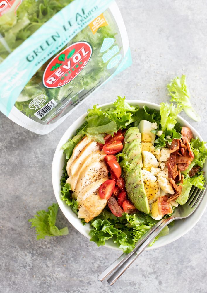 Cobb Salad with Revol Greens Green Leaf Crunch