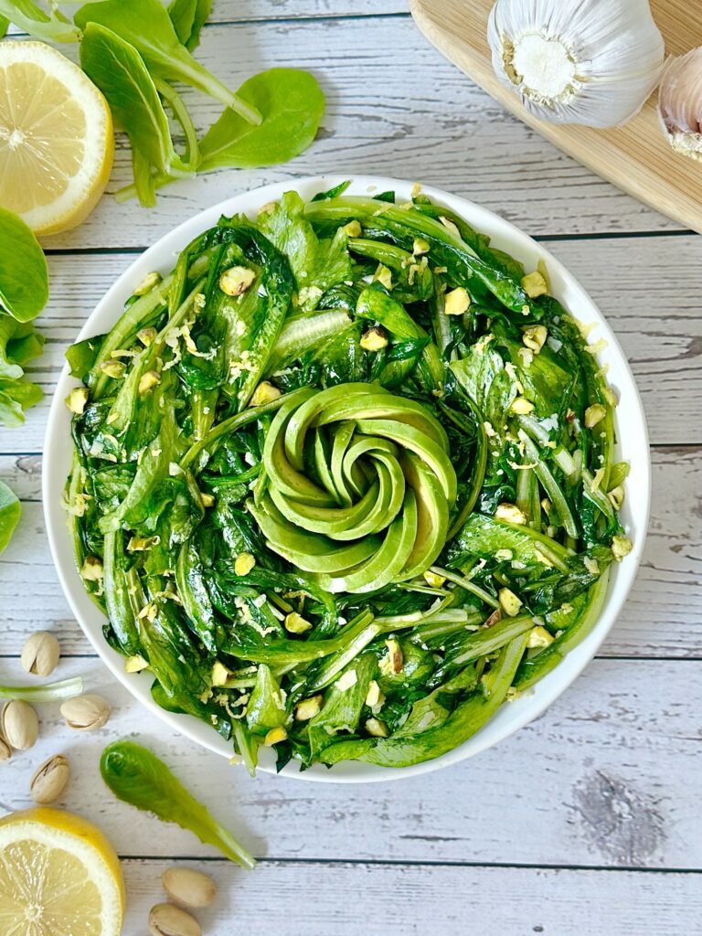 FRESH LEMON AND GARLIC STIR FRY GREENS